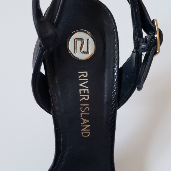RIVER ISLAND BLACK HIGH HEEL US SIZE 6 - 6.5 - Picture 5 of 6